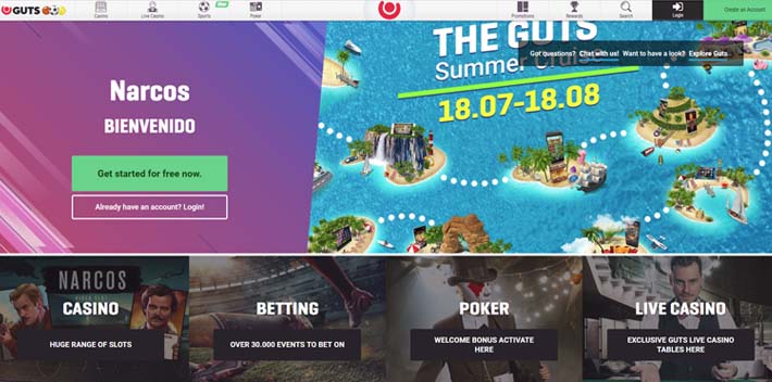 Play at Guts Online casino