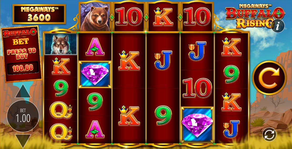 buffalo rising megaways slot game