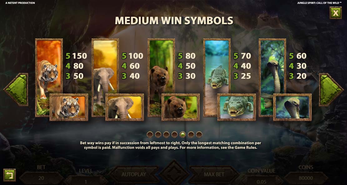 jungle spirit slot featured symbols