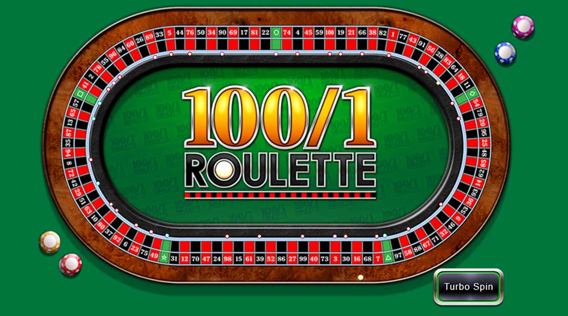 100/1 roulette ball spinning