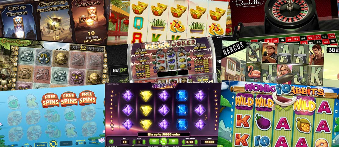 selection of casino games