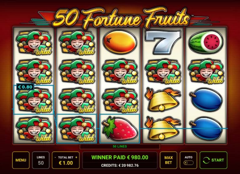 50 Fortune Fruits Free Online Slots