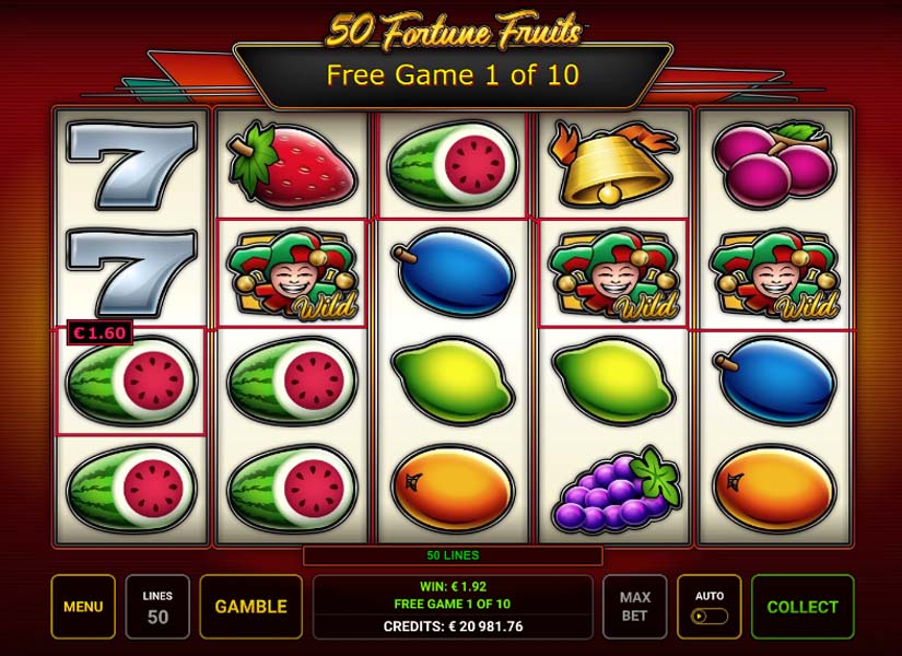 50 Fortune Fruits Slot Bonus