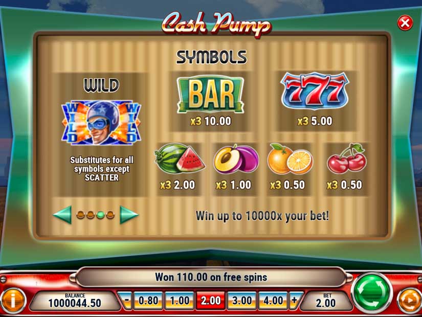 cash pump feature symbols