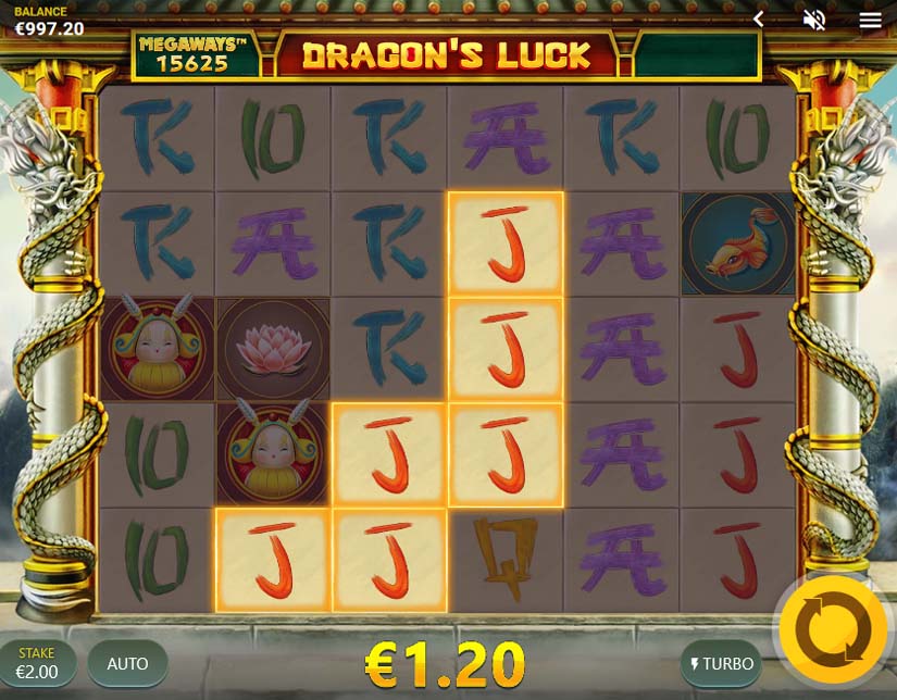 Dragon’s Luck Megaways win