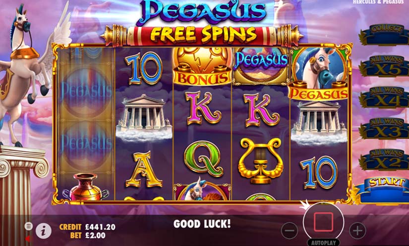 Hercules and Pegasus Slot Bonus