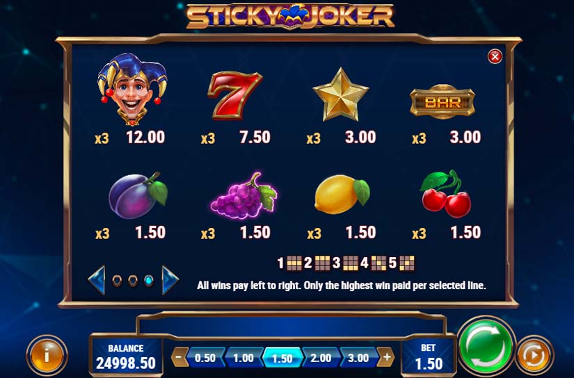 sticky joker feature symbols