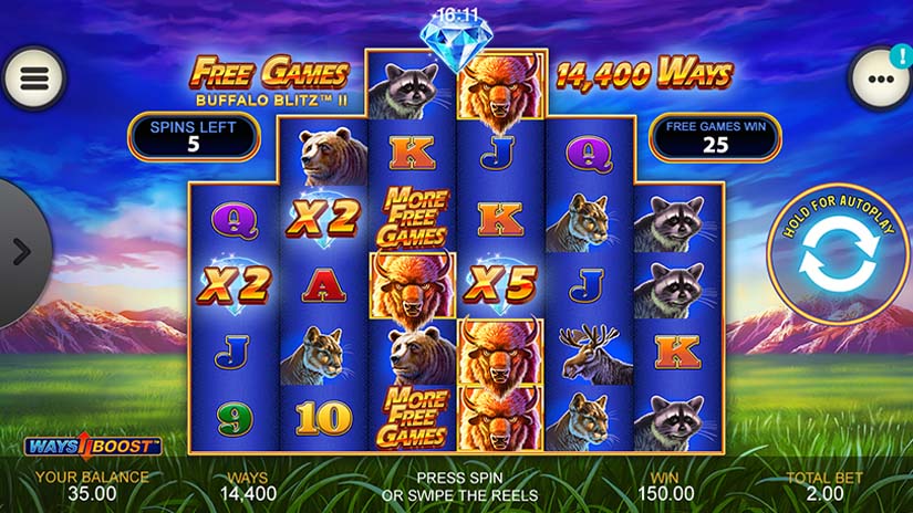 buffalo blitz 2 slot bonus