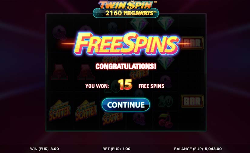 twin spin megaways bonus