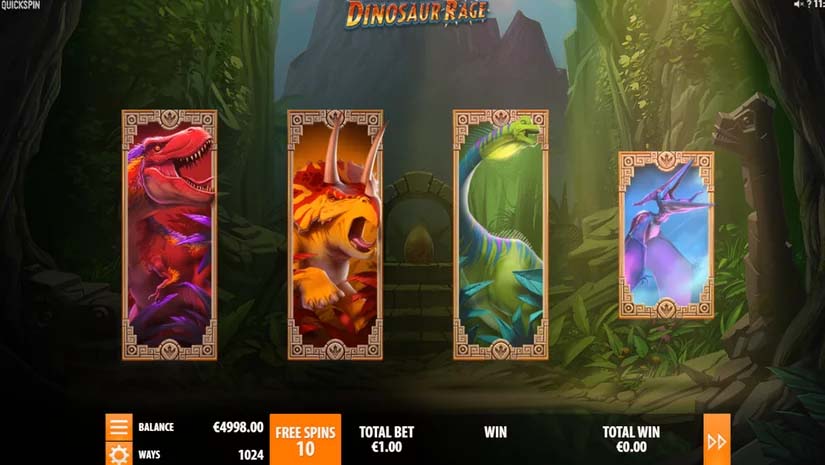 dinosaur rage slot bonus