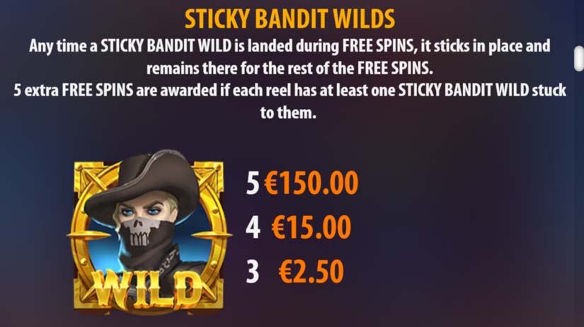 Sticky Bandits 3: Most Wanted Feature Symbols