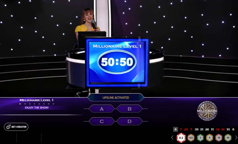 Who Wants to Be a Millionaire Roulette 5050 Bonus